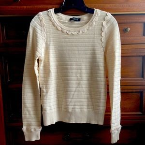 Ann Taylor Scalloped Detail Silk Blend Sweater